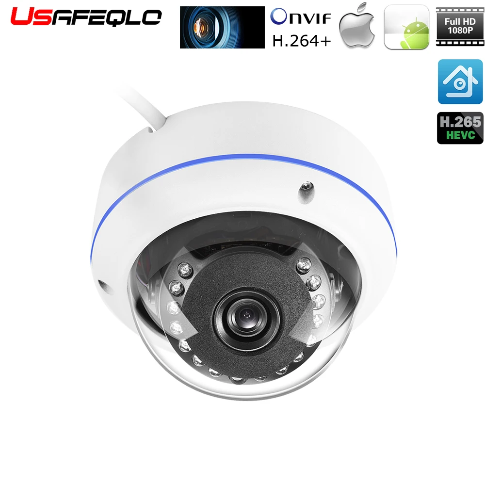 USAFEQLO широкоугольная 2,8 мм уличная IP камера PoE 1080P 960P 720P металлический чехол ONVIF безопасности водонепроницаемая IP камера CCTV инфракрасный светодиодный