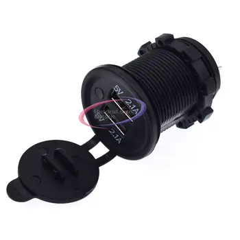 

Splitter Dual USB Port Cigarette Lighter Socket Car Charger Power Adaptor 12-24V