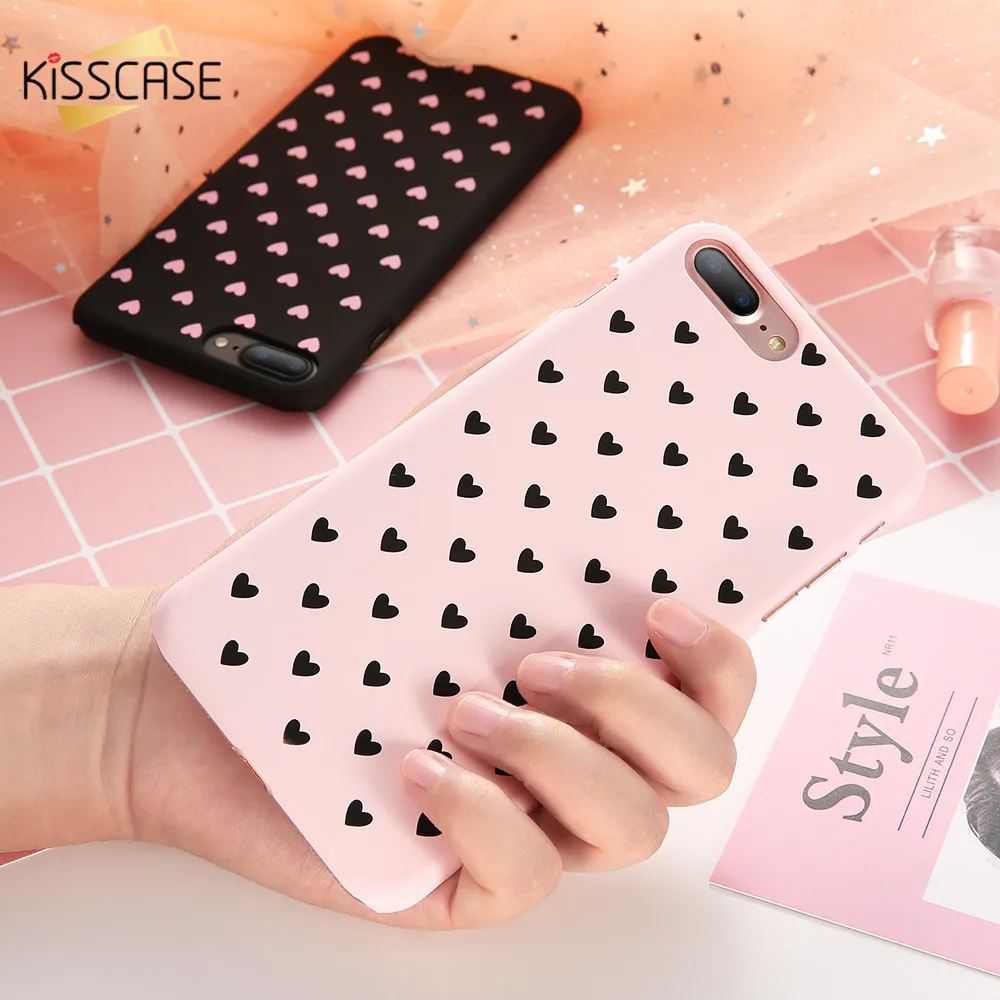 

KISSCASE Cute Heart Case For iPhone 5 5s SE 6 6s 7 8 Plus X XR XS MAX Hard PC Sports Vintage Patterned Fundas Phone Covers Cases