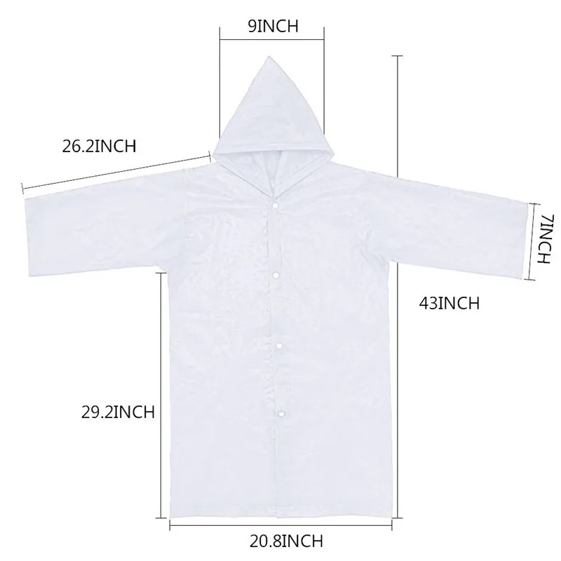 Children's raincoat 1PC Portable Reusable Raincoats Children Rain Ponchos For 6-12 Years Old #4J03 (22)