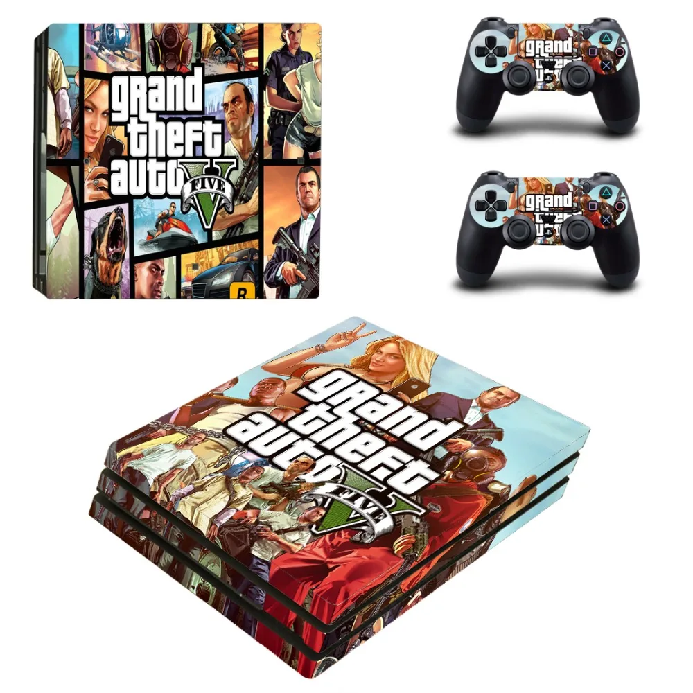 Grand Theft Auto V GTA 5 PS4 Pro наклейка для кожи виниловая наклейка для sony Playstation 4 консоль и 2 контроллера PS4 Pro наклейка для кожи