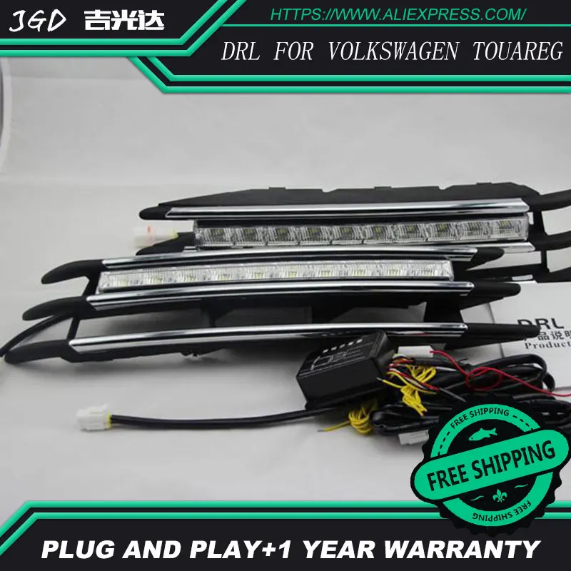 Free shipping ! 12V 6000k LED DRL Daytime running light for VW Touareg 2011 2012 2013 fog lamp frame Fog light Car styling Free shipping ! 12V 6000k LED DRL Daytime running light for VW Touareg 2011 2012 2013 fog lamp frame Fog light Car styling