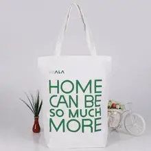 Дома может быть много больше одного цвета Подгонянная сумка с короткими ручками с логотипом хлопок, холщовые сумки для покупок