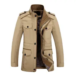 L-6XL Повседневное Varsity Бизнес куртка осень-зима Для мужчин Мода бурелом большой Размеры теплый толстый хлопок Тренчи для женщин сюртук