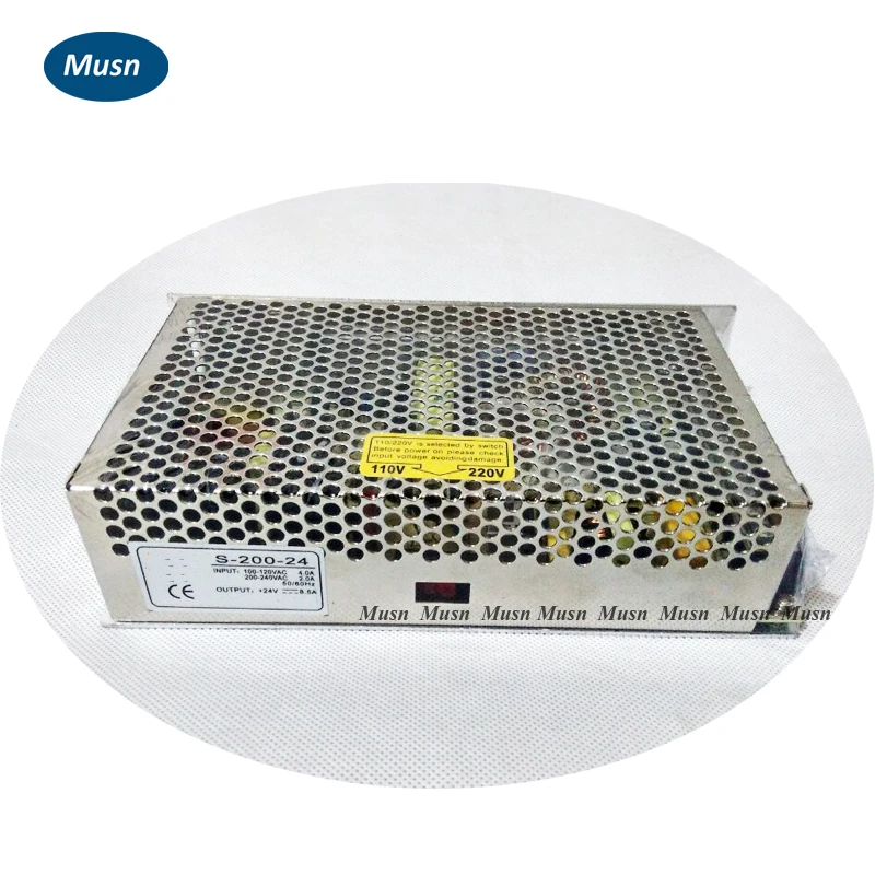 

S-200-24 200W 24V 8.3A Single Output Switching power supply for LED Strip light AC to DC