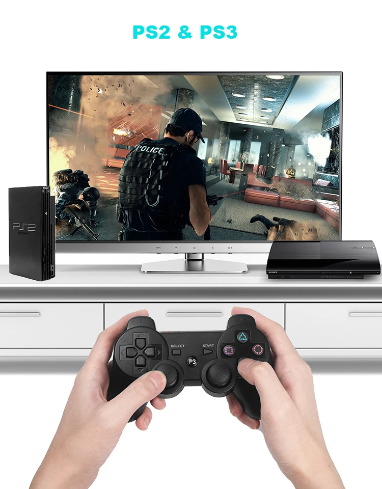 2.4G Wireless Game Controller For PS2/PS3  Remote Gamepad For Android Phone/TV Box/Smart TV Joystick Vibration Gamepad For PC