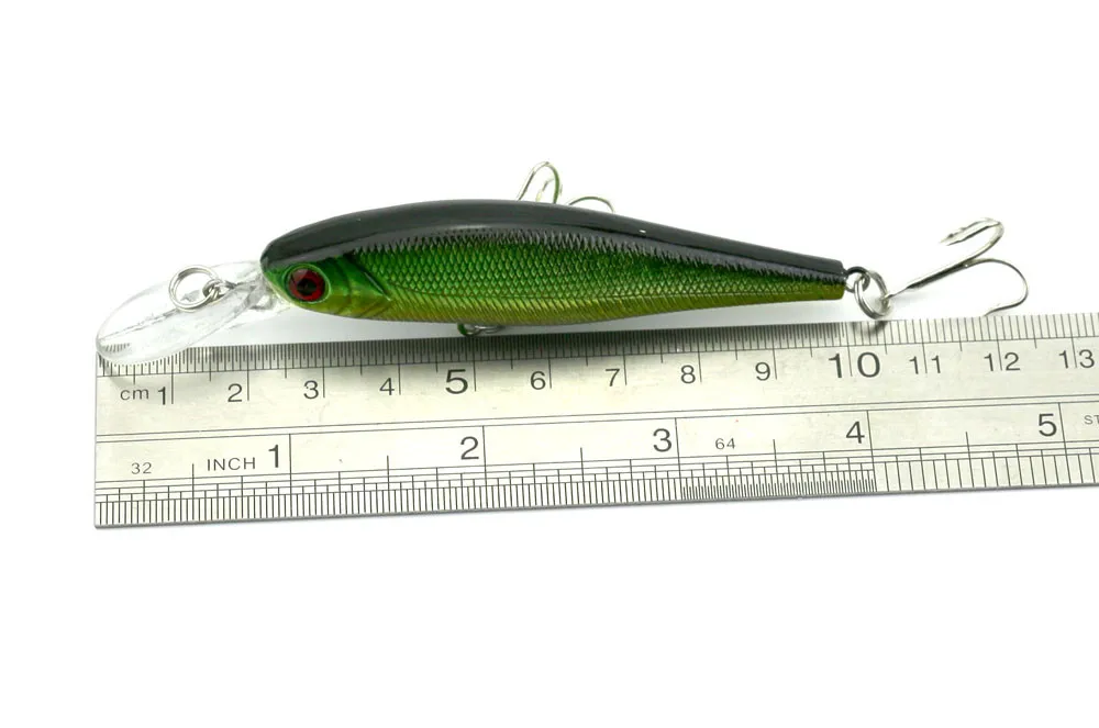 Iscas de Pesca Equipamentos de Pesca Minnow Rígido Wobbler Pike Carp Bass Truta Poleiro Bagre 90 Pcs 10 cm 9.6g 10 90 pcs 10 cm 9.6g minnow rígido