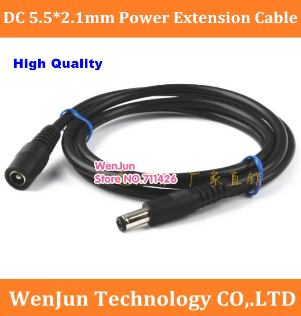 

new 1.5M/3M/5M 18AWG 12V power extension cable DC5.5*2.1 male to female power cable DC 5.5*2.1mm