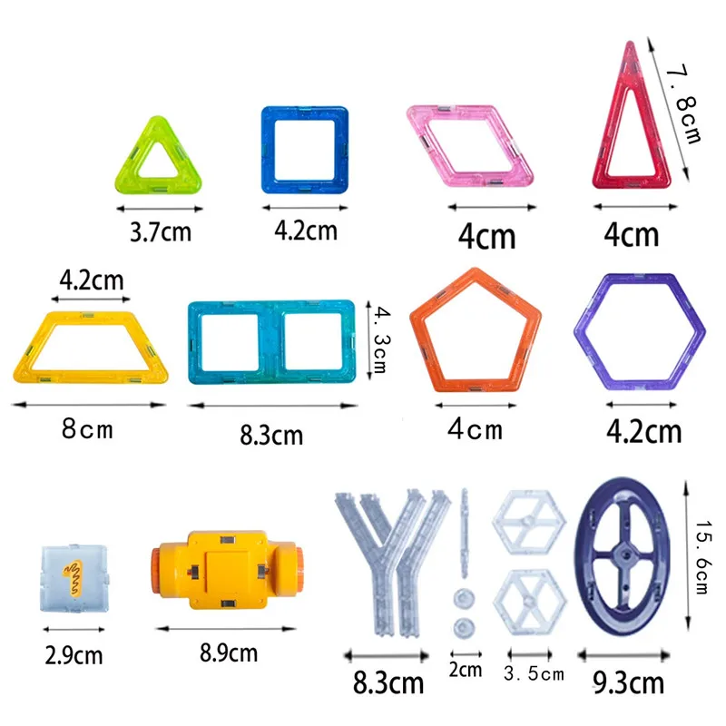 Single Sale Mini Magnetic Construction Model 3D font b Toy b font Learning Educational Magnet Designer