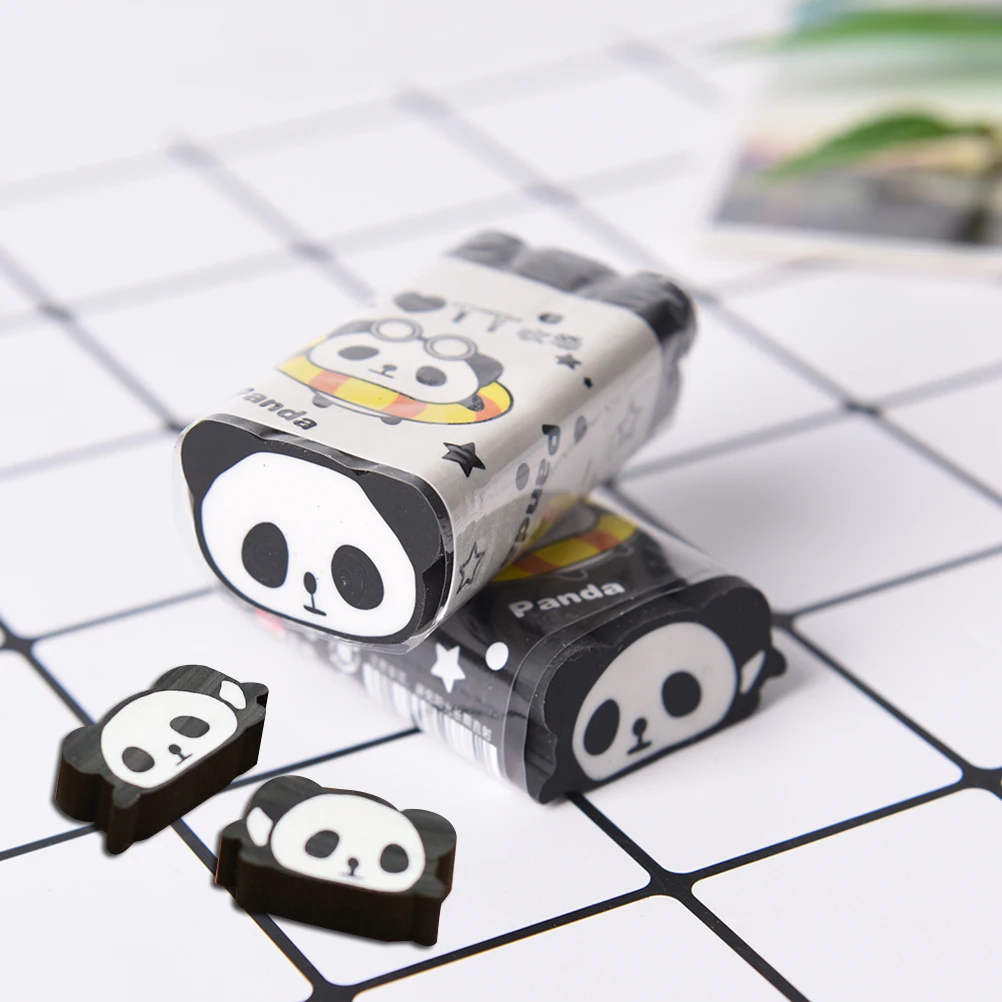 Promotional Lovely Kawaii Cartoon Animal Panda Rubber Erasers Pencil