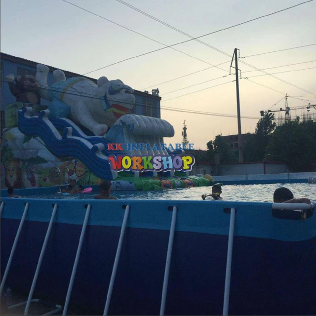 KK Portable 0.9mm PVC frame round swimming pool 2