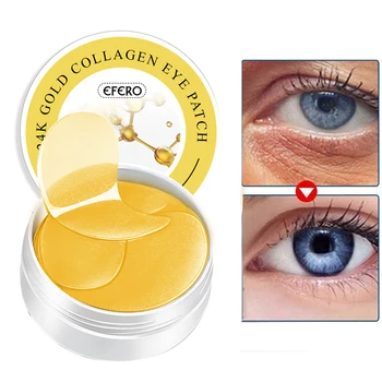 

60PCS Collagen Crystal Eye Mask Eye Patches Skin Care Gold Gel Mask Patch Dark Circle Eye Anti-Wrinkle Moisture Face Care Masks