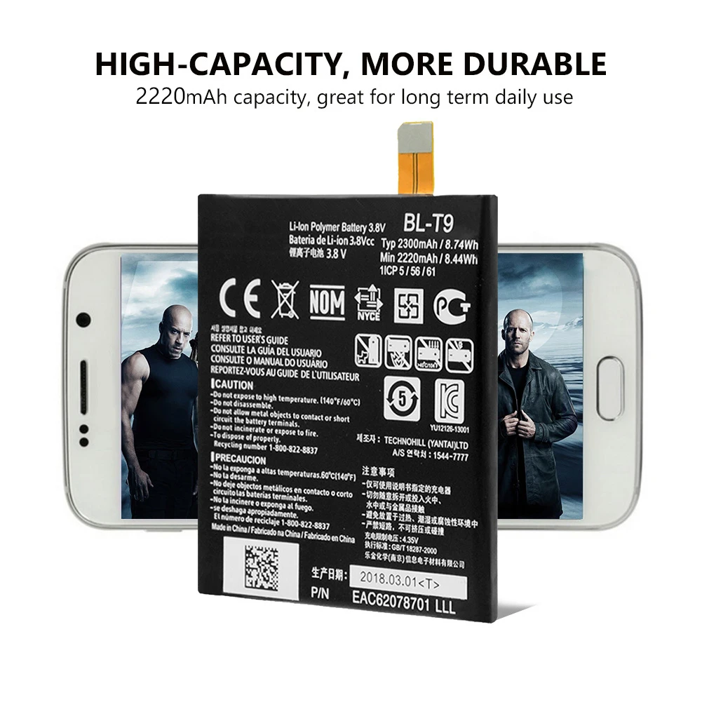 Оригинальная Высокая емкость 2220 мАч BL-T9 BLT9 аккумуляторная для LG Google Nexus 5 D820 D821+ инструменты для обслуживания батареи