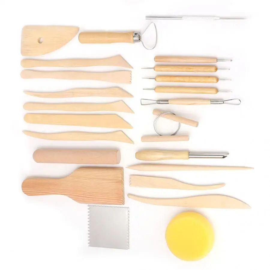 

Sculpture Clay Tools Clay Tools 23pcs Pottery Clay Sculpture Carving Modelling Ceramic Hobby Art Craft DIY Tools Polymer Clay