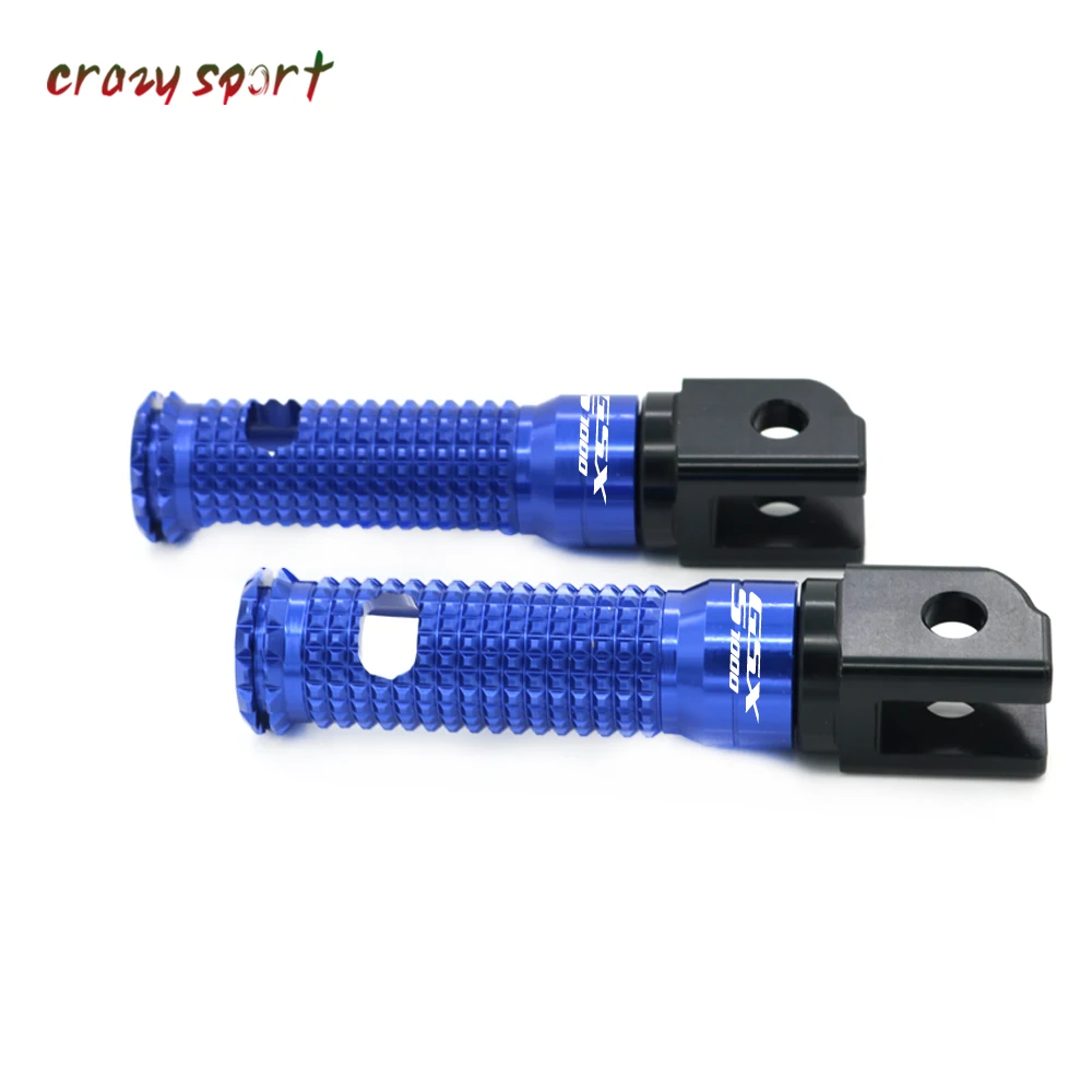 Front Foot Pegs Footrest Adapter For SUZUKI GSX-S1000 GSXS 1000/f GSX-S1000F- Motorcycle Foot Rest Rider With Logo
