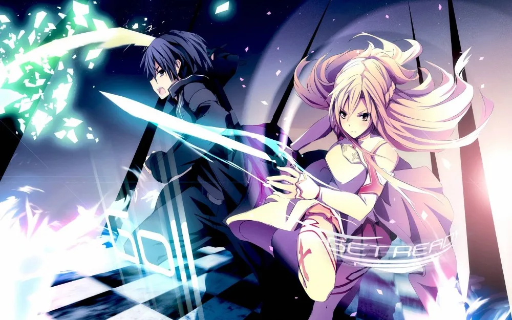 Free Shippingsword Art Online Asuka And Kiritoposter Hd Home Wall