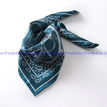 

New Printed Small Square Silk Scarf Neckerchief 100% Silk Twill Scarf Women Fashion Silk Scarves & Wraps Foulard Bandana