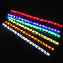 DC12V 60 см 18 светодиодный 5050 SMD PC чехол для компьютера водонепроницаемый гибкий ленточный светильник красный синий зеленый желтый теплый белый