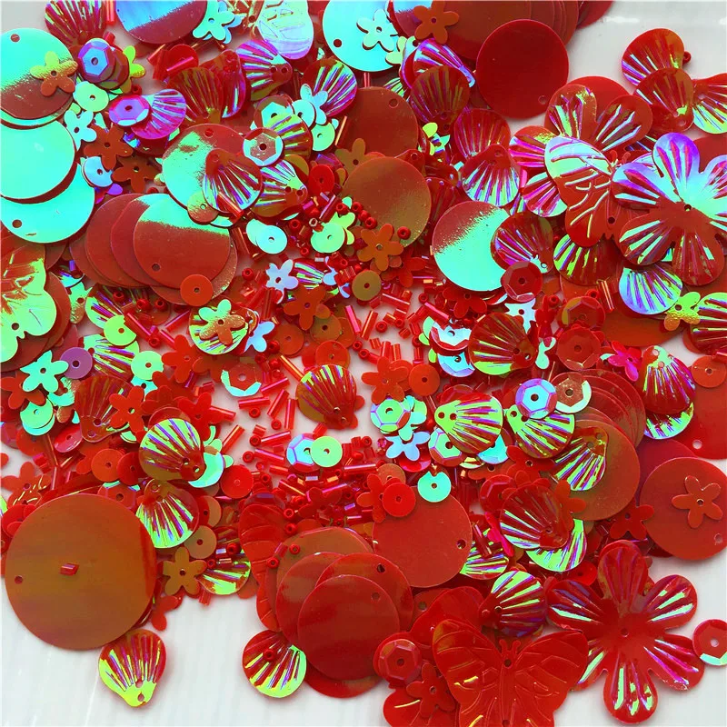 30 г очень популярные разноцветные Круглые Овальные Стеклянные Бусины из ПВХ с блестками разных размеров для шитья детей