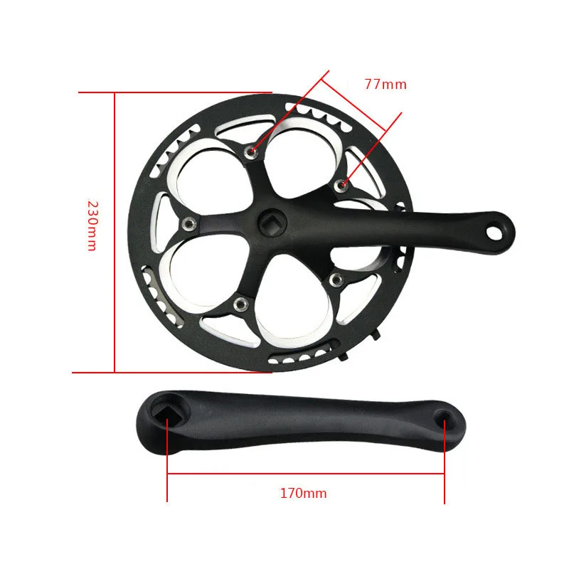 الدراجة crankset السواعد سلسلة عجلة دراجة أجزاء دراجة bmx BCD130mm حفرة مربعة 52 طن احدة سرعة mtb chainwheel الدراجة crankset السواعد سلسلة عجلة دراجة أجزاء دراجة bmx BCD130mm حفرة مربعة 52 طن احدة سرعة mtb chainwheel