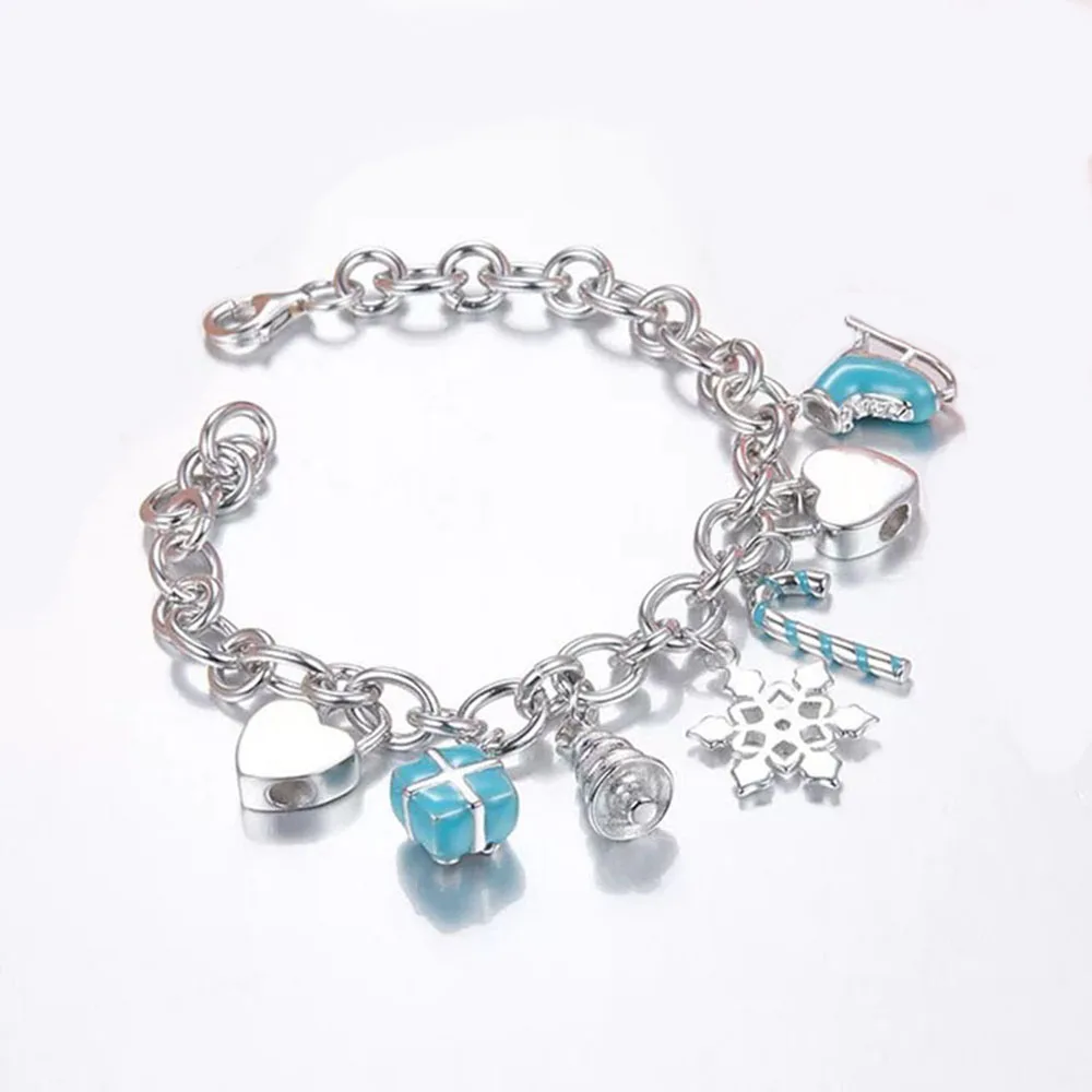 

BEST 925 Sterling Silver Luxury Heart-shaped Cute Bracelets Tiff Style Fashion Women Charm Jewelry Lady Gifts Free Shipping
