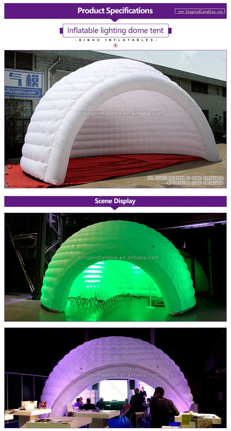 BG-T0116-Inflatable lighting dome tent-bingoinflatables_1
