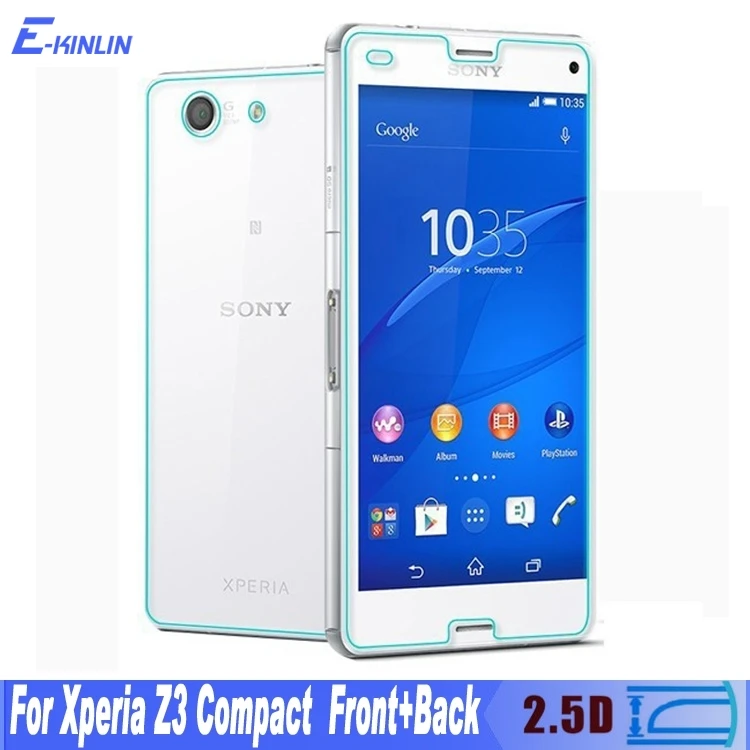 

0.3MM Front + Back 2.5D Toughened Film Screen Protector Glass For Sony Xperia Z3 Mini Z3 Compact M55W Tempered Glass