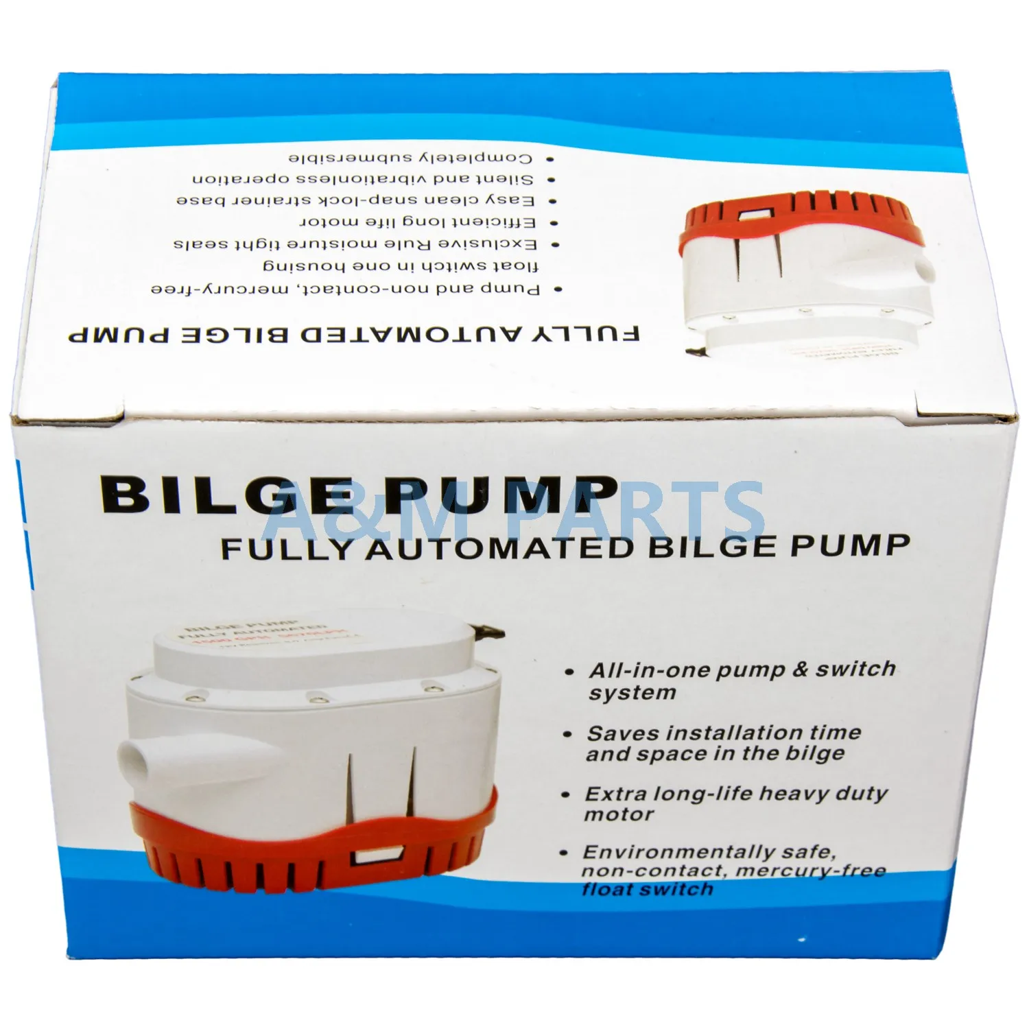 NEW Amarine-made 12v 2000gph Automatic Submersible Boat Bilge Water Pump JM-016