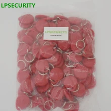 LPSECURITY 100 шт. 125 кГц Новые Rfid идентификационные карты маркер брелки с чипом брелки для ключей красный цвет для системы контроля доступа