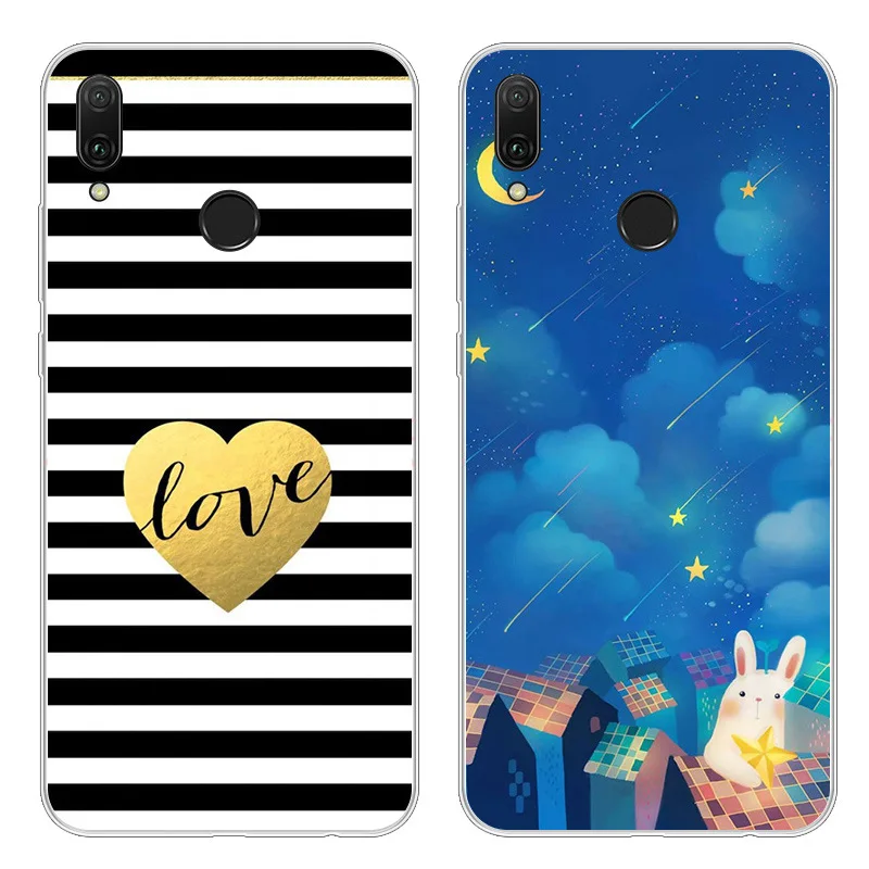 Чехлы для телефонов huawei Enjoy 9 Plus чехлы с мультяшным рисунком прозрачный чехол Мягкий силиконовый чехол для Enjoy 9 Plus чехол оболочка