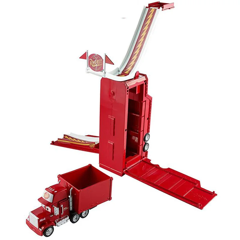 Дисней Pixar Автомобили 3 трансформирующие Mack Playset без автомобилей освещения MCQUEEN ABS