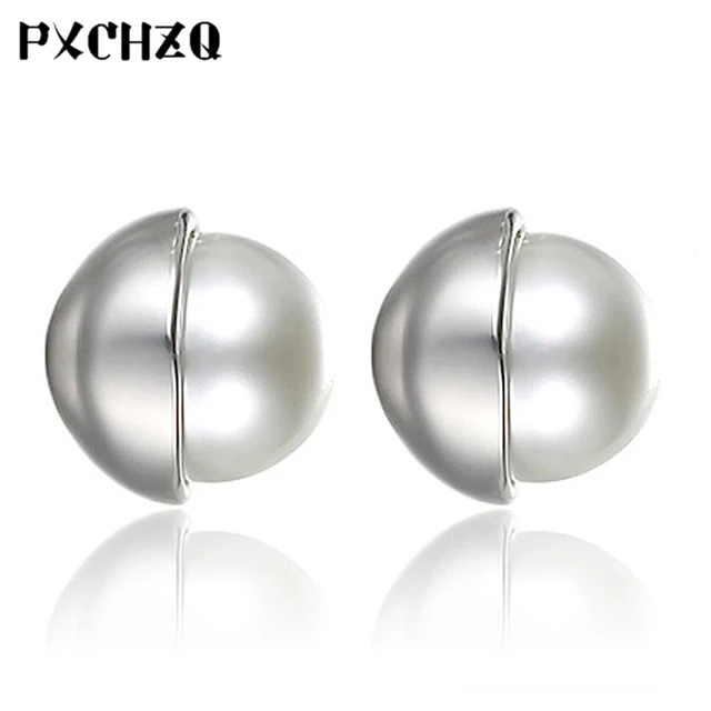 Ms New Simple Fashion Silver Plated Jewelry Earrings Dess Ms New Simple Fashion Silver Plated Jewelry Earrings Dess Temperament Beautiful Pearl Cute 6mm