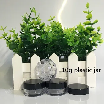 

Free Shipping 500 x10 g Clear Plastic Cosmetic Jar Promotion Cream Glitters Bottle Sample Packaging Wholesale