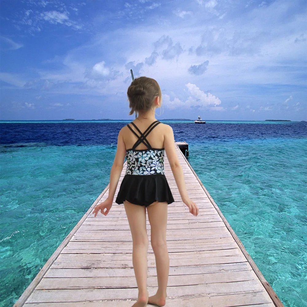 Traje De Bano 2015 Chicas Bonitas Muchachas De Los Cabritos Biquni Bikini Traje De Bano Set Traje De Bano Y Traje Gorro De Bano Un Piezas De Verano Tankini Traje De