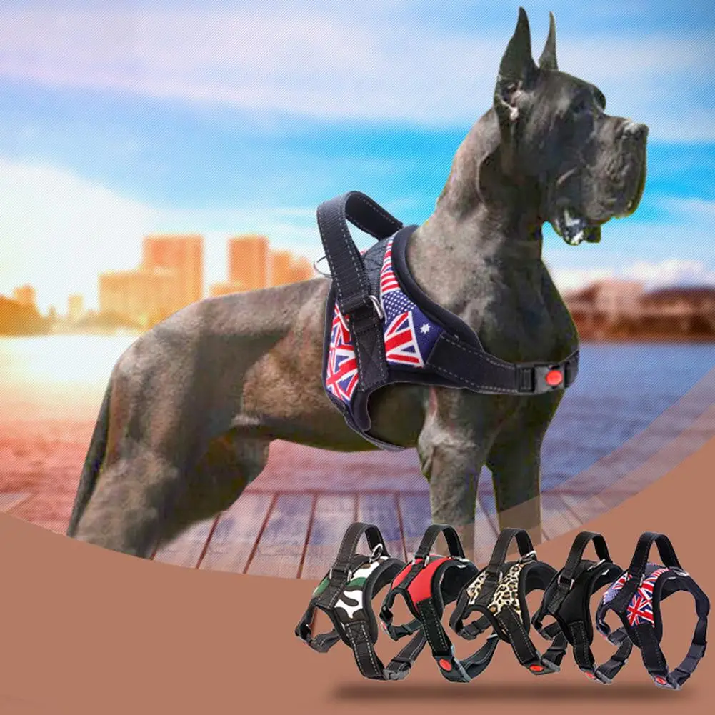 Soft Adjustable Medium Large Dog Chest Strap Vest Walking Harness Pet