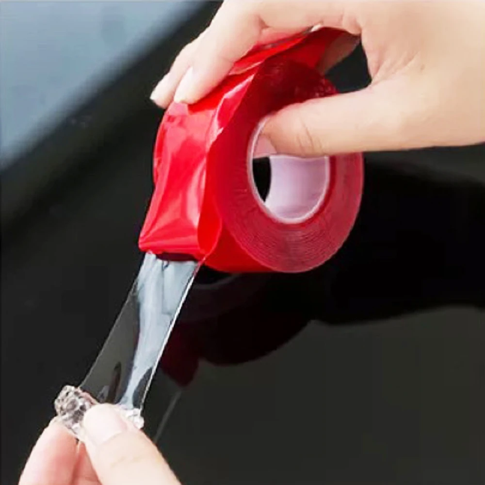 2CM Width 3M Length Car Sticker Strength Adhesive Transparent Silicone Double Sided Tape Sticker Car Accessories Car-styling-3