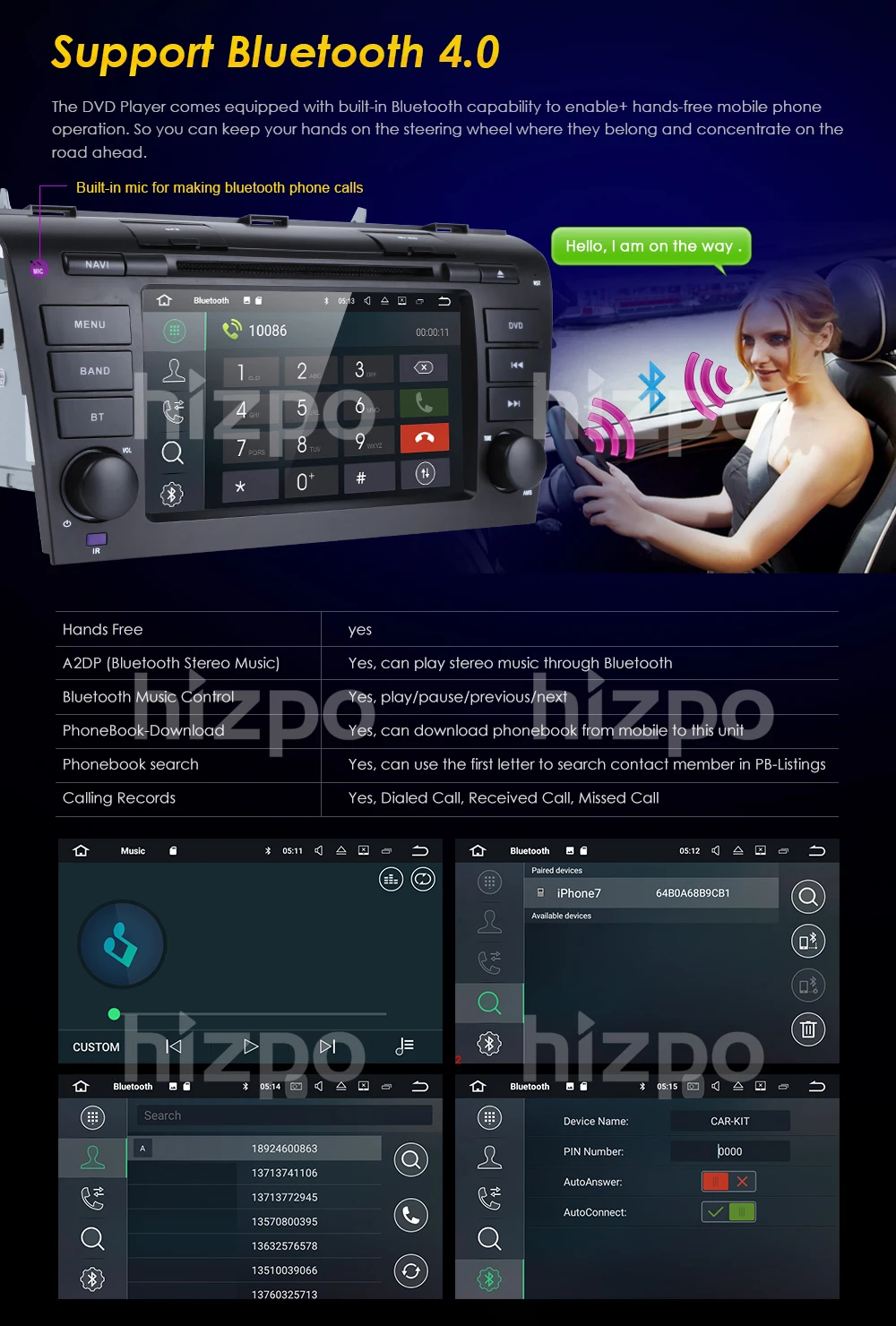Discount hizpo IPS 2 din car dvd radio Player Android 8.0 for mazda 3 mazda3 2004-2009 car gps Navigation multimedia tape recorder 7" dab 2