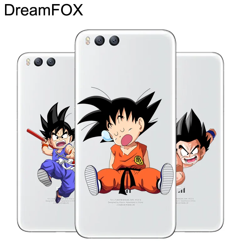 DREAMFOX L521 Dragon Ball Goku Soft TPU Silicone Case Cover For Xiaomi Mi Note 2 3 4 5 6 8 SE M5 4C 4S 5C 5S 5X 6X A1 Plus |