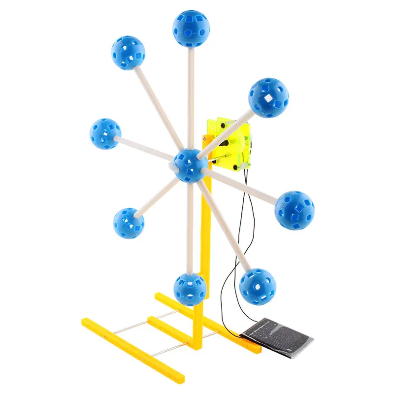 Solar Power Rotatable Ferris Wheel Fun 3D Metal DIY Miniature Model Kit  For Children Educational Toy (1)