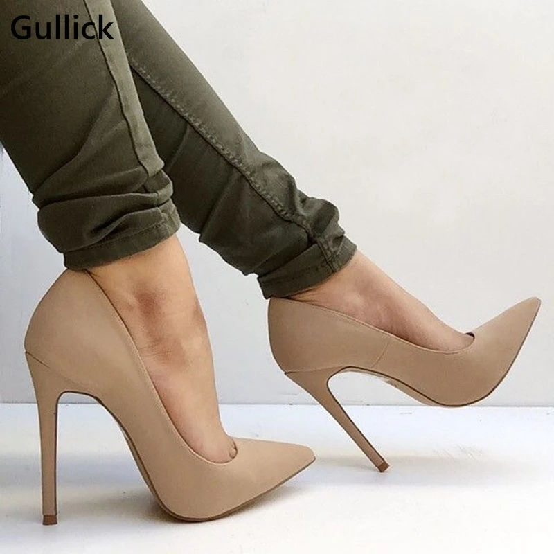 Hot Woman Sexy Pumps Light Purple Red Nude Color Stiletto Graceful Charming Pointed Toe Lady Outfit Dress Shoes|Women's -