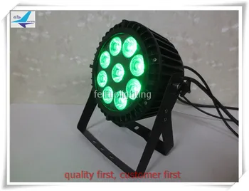 

T-(16 /lot)outdoor 9X15W RGBWA 5 in 1 slim led par IP 65 slim flat par can for stage,church