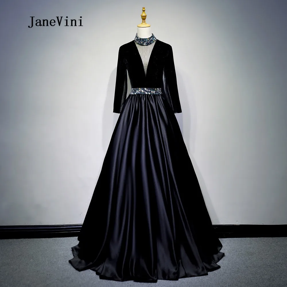 black satin floor length dress