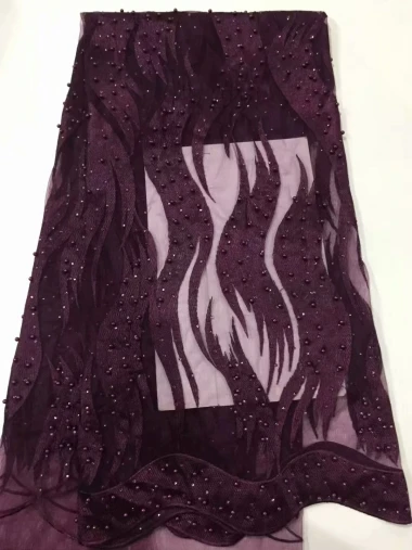 New Designs African French Lace Fabric High Quality Nigeria Net 2019 With Beaded For Women VZH109 | Дом и сад