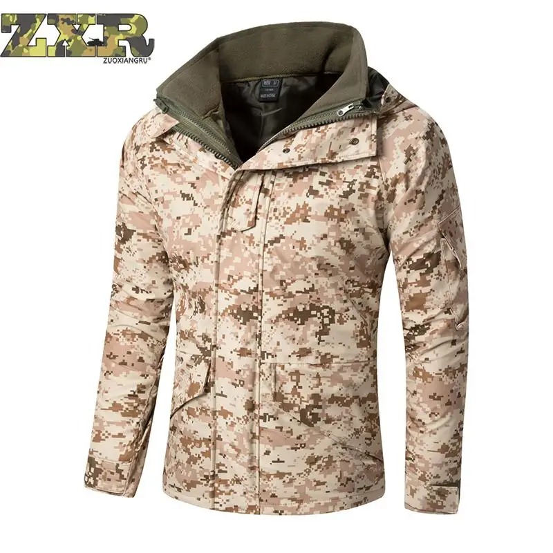 Leger Camouflage Jas Jas Dubbele Laag Militaire Tactische Jas Mannen Winter Waterdicht Militaire Jas Camo Windscherm Tactische Leger Camouflage Jas Jas Dubbele Laag Militaire Tactische Jas Mannen Winter Waterdicht Militaire Jas Camo Windscherm Tactische