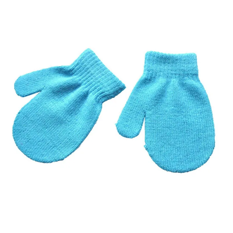 1 пара, новые милые детские перчатки, одноцветные, мягкие, хлопковые, для новорожденных, милый, для новорожденных и малышей, одноцветные, с принтом, для девочек и мальчиков, теплые, зимние - Цвет: F