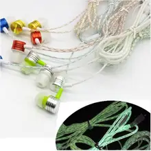 Hot Glow In The Dark In-Ear Earphones Cool Luminous Neon Ear Earphone With earpo Night Lighting For iPhone Samsung Xiaomi