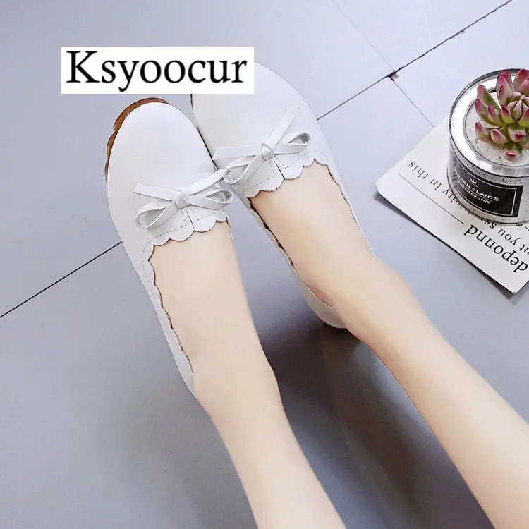 Brand Ksyoocur New Ladies Flat Shoes Casual Women Shoes Comfortable Round Toe Flat Shoes Spring/summer Women Shoes X04