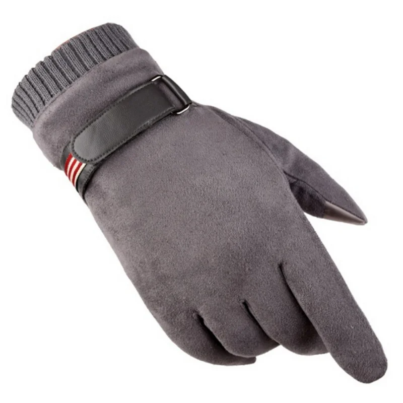 Уличные спортивные перчатки для бега, фитнеса, осенние и зимние теплые перчатки для верховой езды, уличные спортивные перчатки для бега, теплые спортивные перчатки - Цвет: Серый