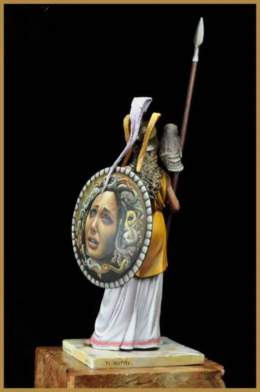 1/24 масштаб 75 мм God of War Athena неокрашенные миниатюрные смоляные модели набор фигурки