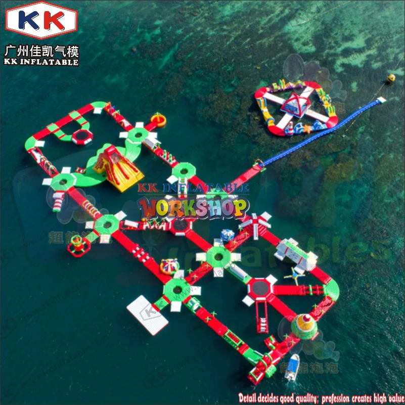 Бренд KK надувные плавающие водные игрушки надувной аквапарк красного и белого